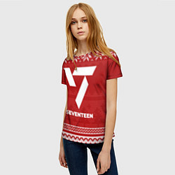 Футболка женская Новогодний Seventeen, цвет: 3D-принт — фото 2