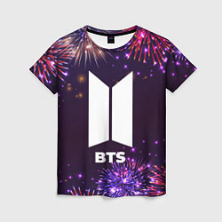 Футболка женская Праздничный BTS, цвет: 3D-принт