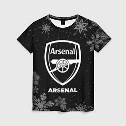 Женская футболка Снежный Arsenal