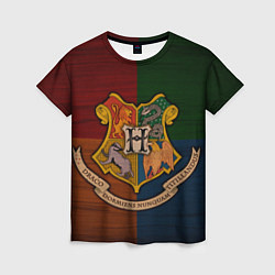 Женская футболка Hogwarts emblem