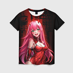 Женская футболка Zero Two anime sexy