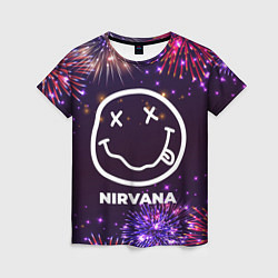 Футболка женская Праздничный Nirvana, цвет: 3D-принт