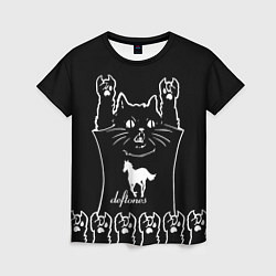 Футболка женская Deftones: cat rock, цвет: 3D-принт