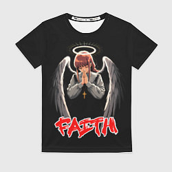 Женская футболка Makima faith - Chainsaw man