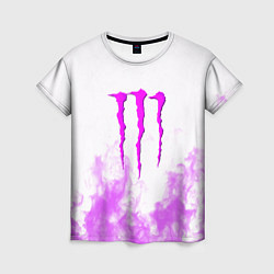 Футболка женская Monster energy neon flame, цвет: 3D-принт