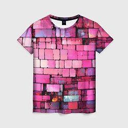 Женская футболка Pink bricks