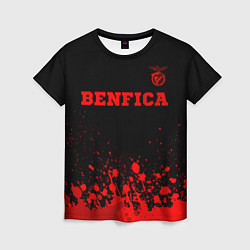 Женская футболка Benfica - red gradient посередине