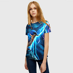 Футболка женская Ласточка в грозу, цвет: 3D-принт — фото 2