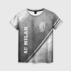 Футболка женская AC Milan - grey gradient вертикально, цвет: 3D-принт