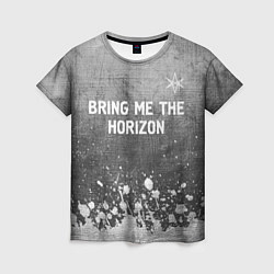 Футболка женская Bring Me the Horizon - grey gradient посередине, цвет: 3D-принт