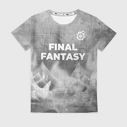 Женская футболка Final Fantasy - grey gradient посередине