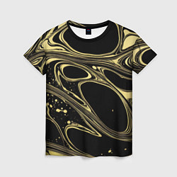 Женская футболка Разводы в виде кругов и линий - текстура