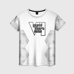 Женская футболка GTA6 white poly