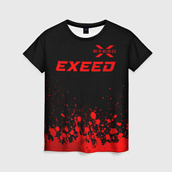 Женская футболка Exeed - red gradient посередине