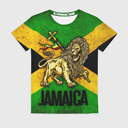Женская футболка Jamaica lion flag