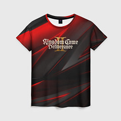 Женская футболка Kingdom Come Deliverance 2 red black