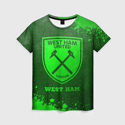 Женская футболка West Ham - green gradient