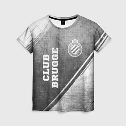 Женская футболка Club Brugge - grey gradient вертикально