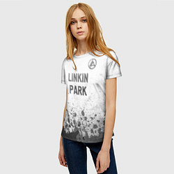 Футболка женская Linkin Park 2024 - white gradient посередине, цвет: 3D-принт — фото 2