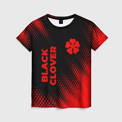 Футболка женская Black Clover - red gradient вертикально, цвет: 3D-принт