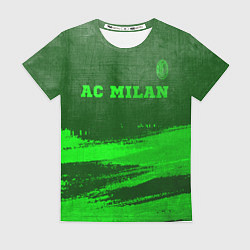 Футболка женская AC Milan - green gradient посередине, цвет: 3D-принт