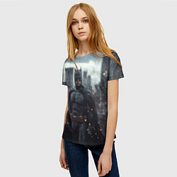 Футболка женская Бэтмен в искрах, цвет: 3D-принт — фото 2