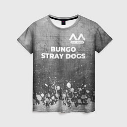 Футболка женская Bungo Stray Dogs - grey gradient посередине, цвет: 3D-принт