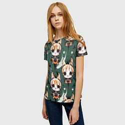 Футболка женская Анимешный лис фенек, цвет: 3D-принт — фото 2