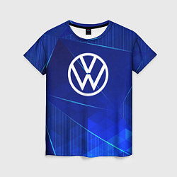 Женская футболка Volkswagen blue poly