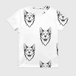 Футболка женская Голова собаки, цвет: 3D-принт