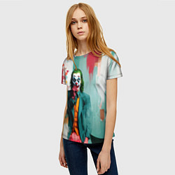 Футболка женская Джокер и стены в краске, цвет: 3D-принт — фото 2