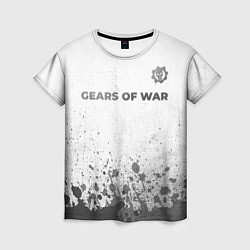 Футболка женская Gears of War - white gradient посередине, цвет: 3D-принт