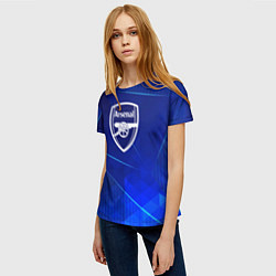 Футболка женская Arsenal blue poly, цвет: 3D-принт — фото 2