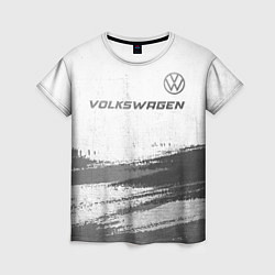 Женская футболка Volkswagen - white gradient посередине