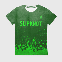 Футболка женская Slipknot - green gradient посередине, цвет: 3D-принт