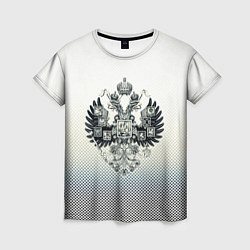 Женская футболка Государственный герб Российской империи градиент