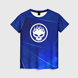 Футболка женская The Offspring blue poly, цвет: 3D-принт