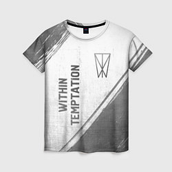 Женская футболка Within Temptation - white gradient вертикально