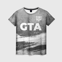 Женская футболка GTA - grey gradient посередине