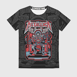 Футболка женская Metallica - skeleton robot, цвет: 3D-принт