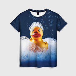 Женская футболка Резиновая уточка в мыльной пене
