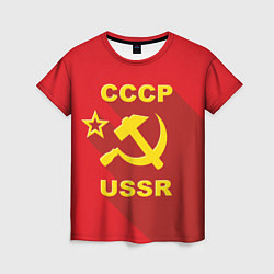 Женская футболка СССР серп и молот
