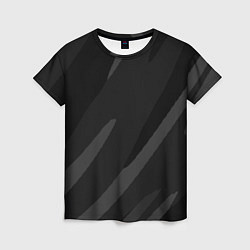 Женская футболка Чёрно-серый абстрактный полосы