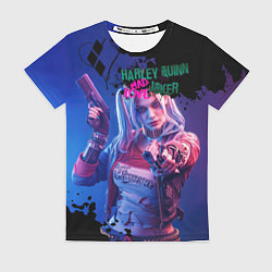 Женская футболка Харли и Джокер love