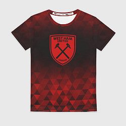 Женская футболка West Ham red poly