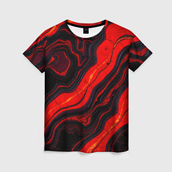 Женская футболка Срез магматической породы