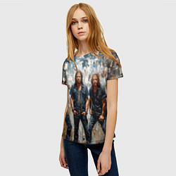 Футболка женская Metallica масляной краской, цвет: 3D-принт — фото 2