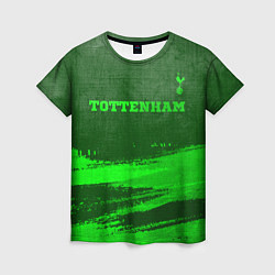 Футболка женская Tottenham - green gradient посередине, цвет: 3D-принт