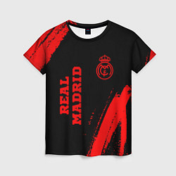 Футболка женская Real Madrid - red gradient вертикально, цвет: 3D-принт