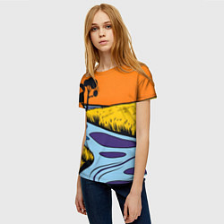 Футболка женская Пейзаж с фантастической природой, цвет: 3D-принт — фото 2